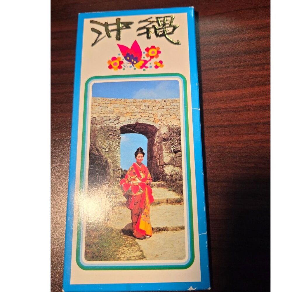 Vintage 1970s Okinawa Japan Souvenir Bookmark Set In Original Sleeve Showa Retro